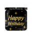 Huldebord | Happy Birthday | Goud Zwart | 50 x 50 cm