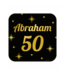 Huldebord | Abraham 50 Jaar | Goud Zwart | 50 x 50 cm