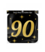 Huldebord | 90 Jaar | Goud Zwart | 50 x 50 cm