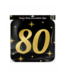 Huldebord | 80 Jaar | Goud Zwart | 50 x 50 cm
