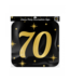 Huldebord | 70 Jaar | Goud Zwart | 50 x 50 cm