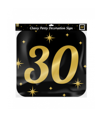 Huldebord | 30 Jaar | Goud Zwart | 50 x 50 cm