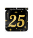 Huldebord | 25 Jaar | Goud Zwart | 50 x 50 cm