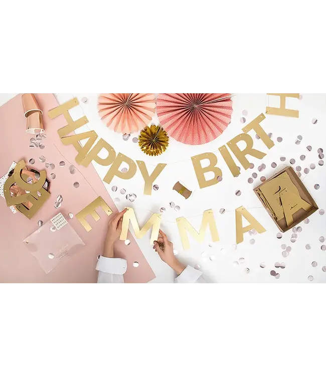 Letterslinger DIY Goud | 63-delig