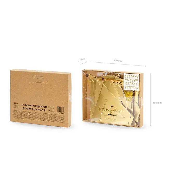 Letterslinger DIY Goud | 63-delig