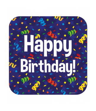 Huldebord | Happy Birthday | 50 x 50 cm