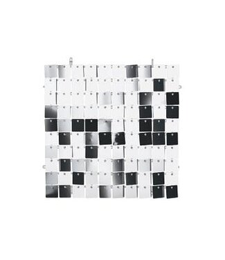 PartyDeco OUTLET Shimmerwall paneel zilver | 30 x 30 cm