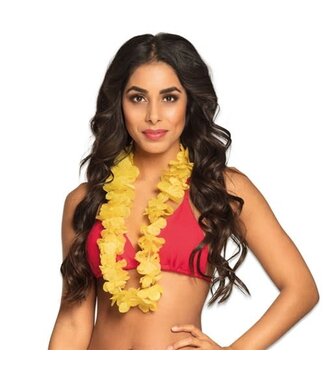 PartyPal Hawaiikrans NEON geel