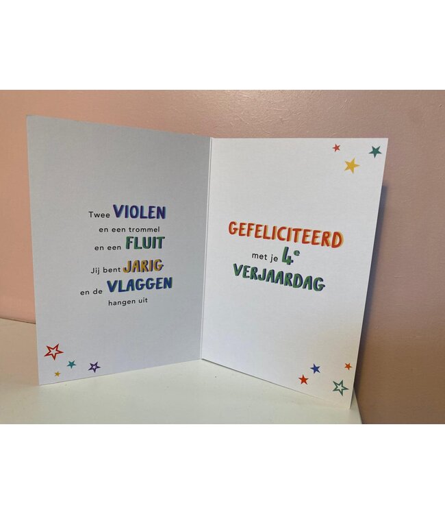 Wenskaart | 4 hoera