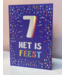 Artige Wenskaart | 7 jaar Het is feest