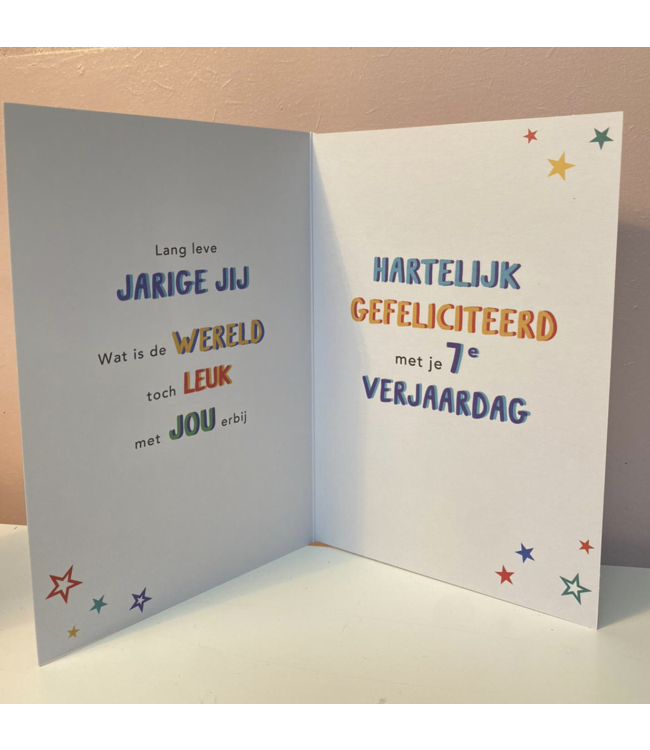 Wenskaart | 7 jaar Het is feest