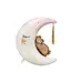 Folieballon teddybeer maan met tassel | Roze | 80 x 98cm