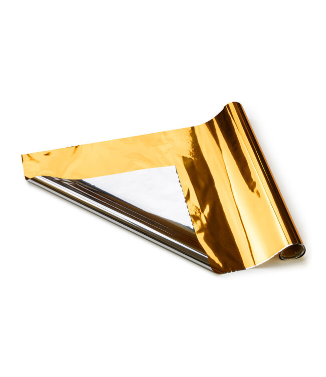 Decoratief folie goud en zilver metallic | 0.5 x 25 m
