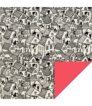 House of Products Cadeaupapier Sint Dorp | Red | 70 cm x 3 m