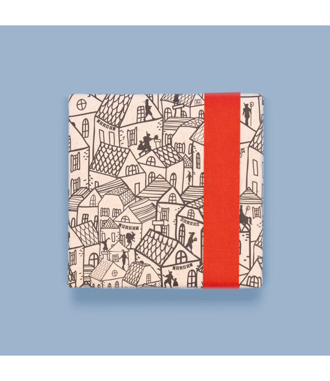Cadeaupapier Sint Dorp | Red | 70 cm x 3 m
