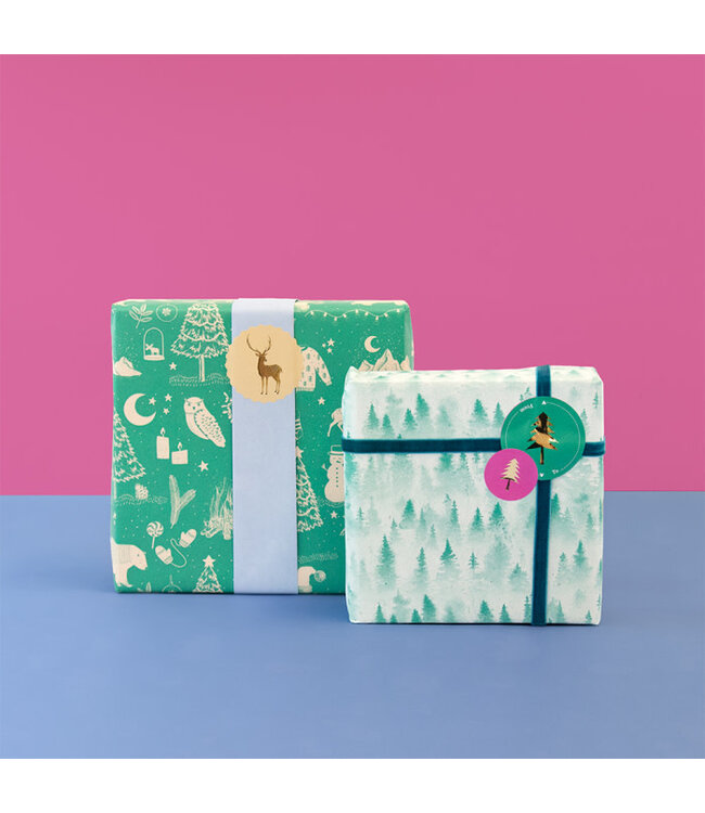 Cadeaupapier Kerst Winter Forest | 70 cm x 3 m