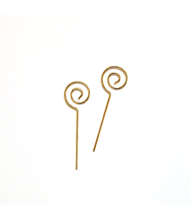 Sint metalen gouden staf - 8 cm