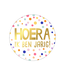 Stickers Hoera ik ben jarig | Ø5cm | zakje 20 stuks