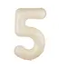Cijferballon 5 | Crème / Nude | 100 cm
