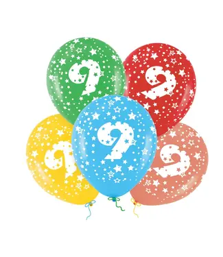 PartyPal Ballonnen 9 | Sterren | 5 stuks