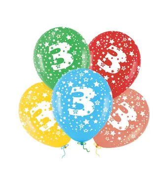 PartyPal Ballonnen 3 | Sterren | 5 stuks