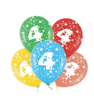 PartyPal Ballonnen 4 | Sterren | 5 stuks