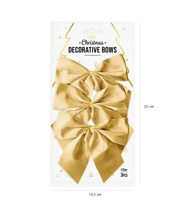 Strikken goud | 12x10 cm | 3 stuks