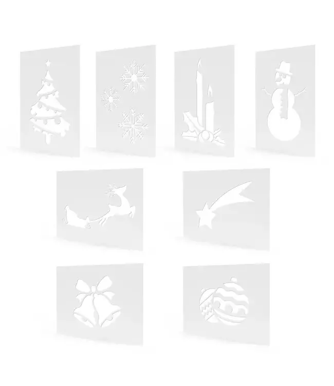 OUTLET Kerstsjablonen | 8 stuks