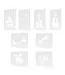 OUTLET Kerstsjablonen | 8 stuks