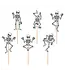 PartyPal Cupcaketoppers skelet | 6 stuks