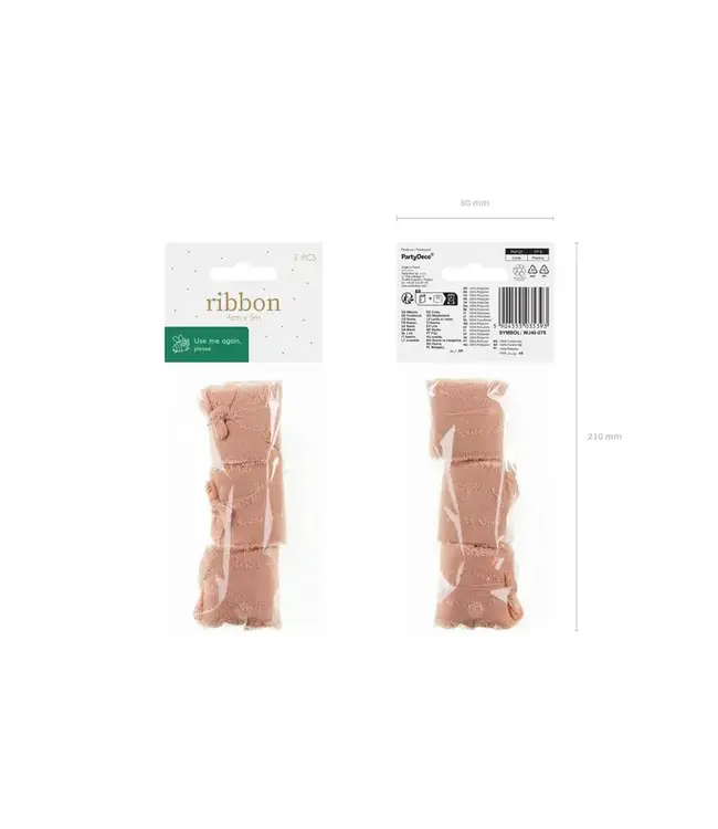 Lint zalm chiffon | 40mm x 5m