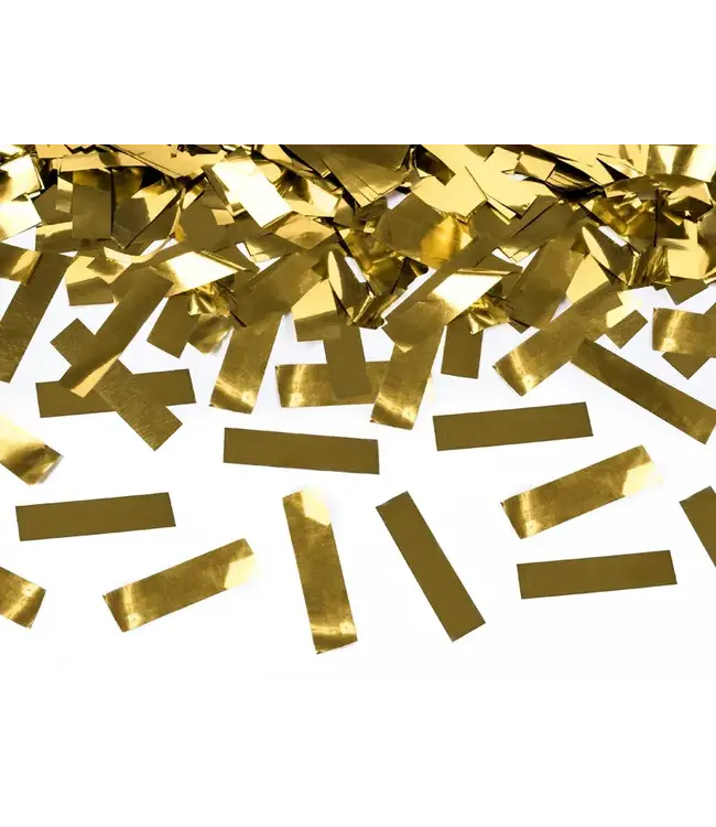 Confettikanon goud rechthoek snippers | 28 CM