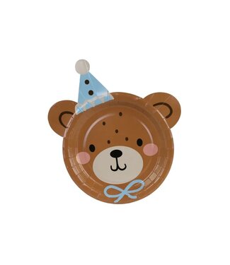 PartyDeco Bordjes Teddybeer | 6 Stuks | 21x23 cm