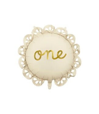 PartyDeco Folieballon ONE | Nude & Goud |51.5x51.5 cm