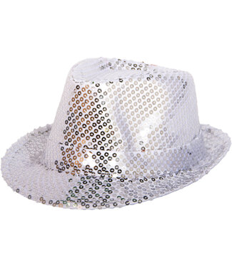 Folat Trilby hoed | Zilver met glitters