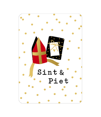 KP Wenskaart Sint&Piet + Mijter