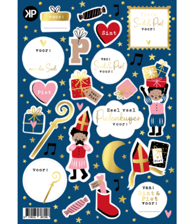 Stickervel Sinterklaas Pieten Party