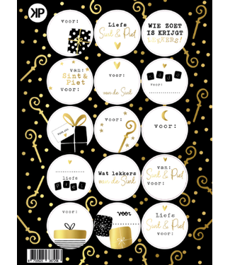 KP Stickervel Sinterklaas Luxe | Zwart & Goud