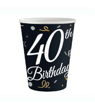 GoDan Papieren bekers 40 jaar | 6 stuks
