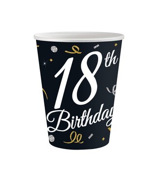 GoDan Papieren bekers 18 jaar | 6 stuks