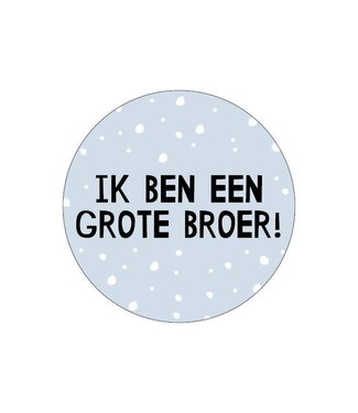 KP Stickers | Ik ben een grote broer | 20 stuks | Lichtblauw