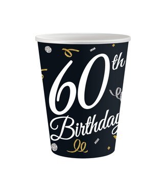 GoDan Papieren bekers 60 jaar | 6 stuks