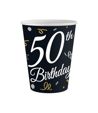 GoDan Papieren bekers 50 jaar | 6 stuks