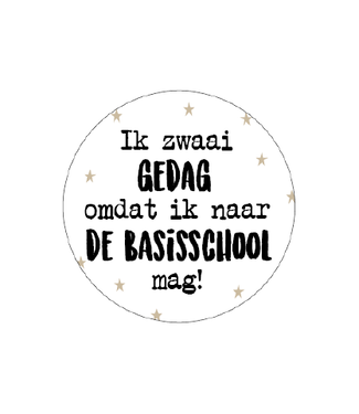 KP Stickers | Ik zwaai gedag omdat ik naar de basisschool mag | zakje 20 stuks