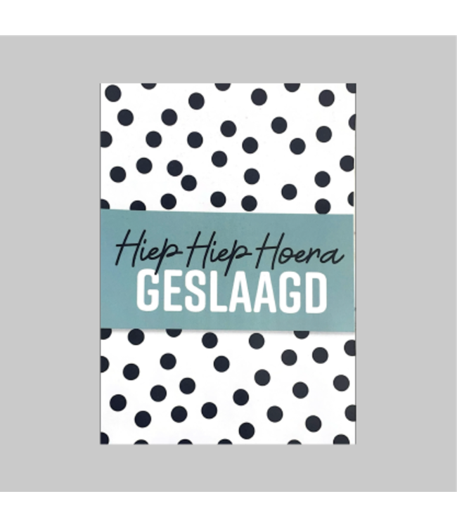Wenskaart | Hiep hiep hoera geslaagd