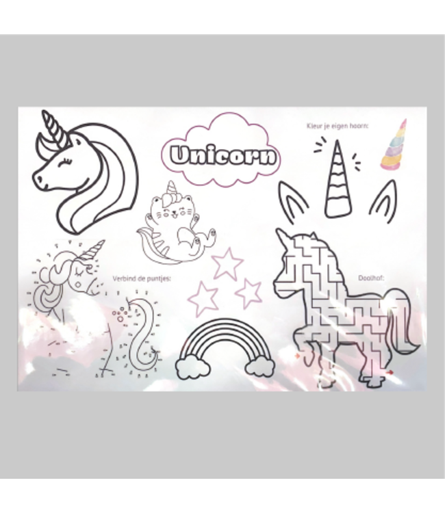 Kleurplaten unicorn | 5 stuks