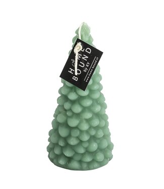 HomeBound OUTLET Kaars kerstboom groen | 7,4x7,4x15cm