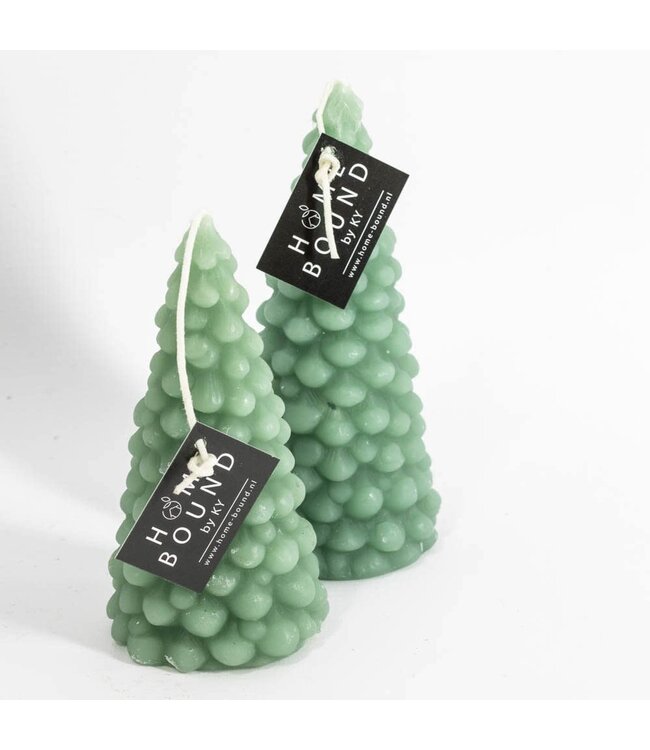 OUTLET Kaars kerstboom groen | 7,4x7,4x15cm