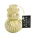 Kaars sneeuwpop goud metallic  | 6,5x10cm