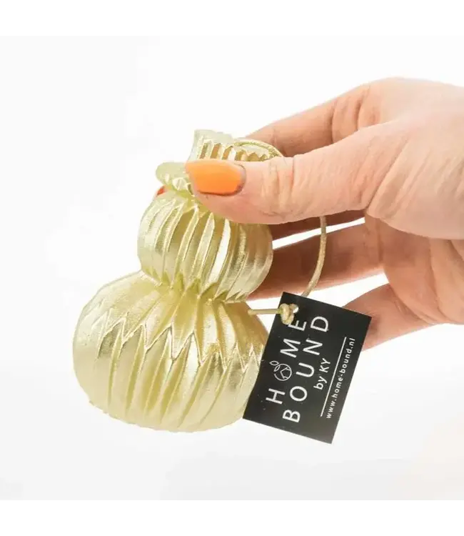 Kaars sneeuwpop goud metallic  | 6,5x10cm